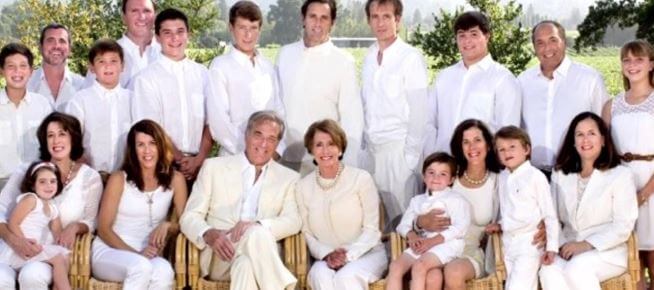 Jacqueline Pelosi with her husband, parents, siblings, and children.